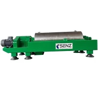 What is the separation efficiency of a sludge decanter centrifuge?